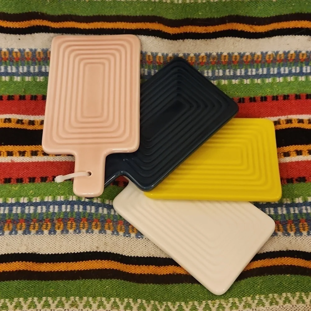 Floor 9 Ceramic Decorative Trivet Kitchen Decor Mini Cutting Boards (set of 4) - Picture 1 of 5